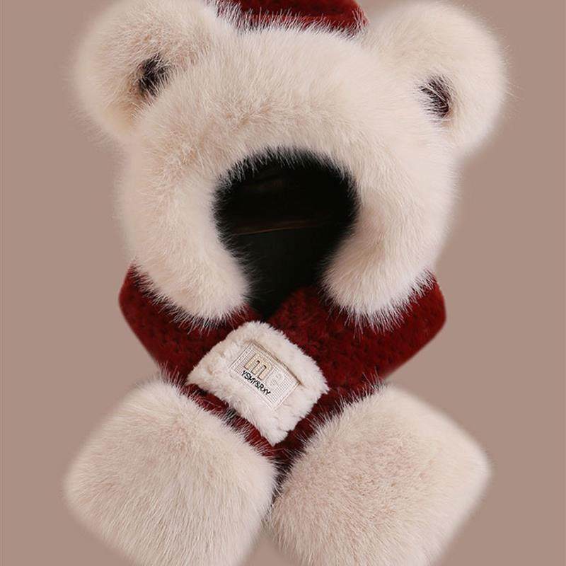 儿童帽子女童男童宝宝可爱小熊帽秋冬季加绒防寒保暖毛茸茸护耳帽,童装/婴儿装/亲子装,帽子,淘宝优惠券,粉丝福利购,淘宝优惠卷