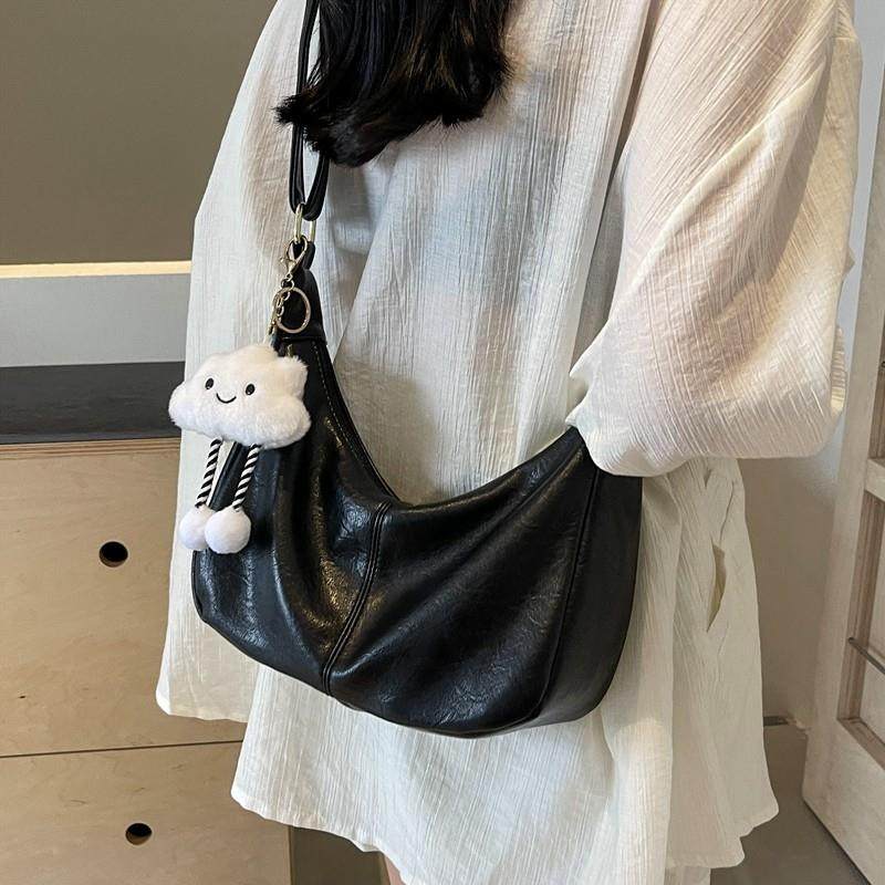 高级感包包女士2025新款潮时尚简约休闲单肩包上课通勤斜挎饺子包,箱包皮具/热销女包/男包,通用款女包,淘宝优惠券,粉丝福利购,淘宝优惠卷