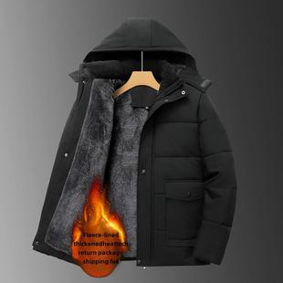 采购产品秋冬男绒增厚棉袄中年老爸保暖棉袄冬季外套中老年男棉袄