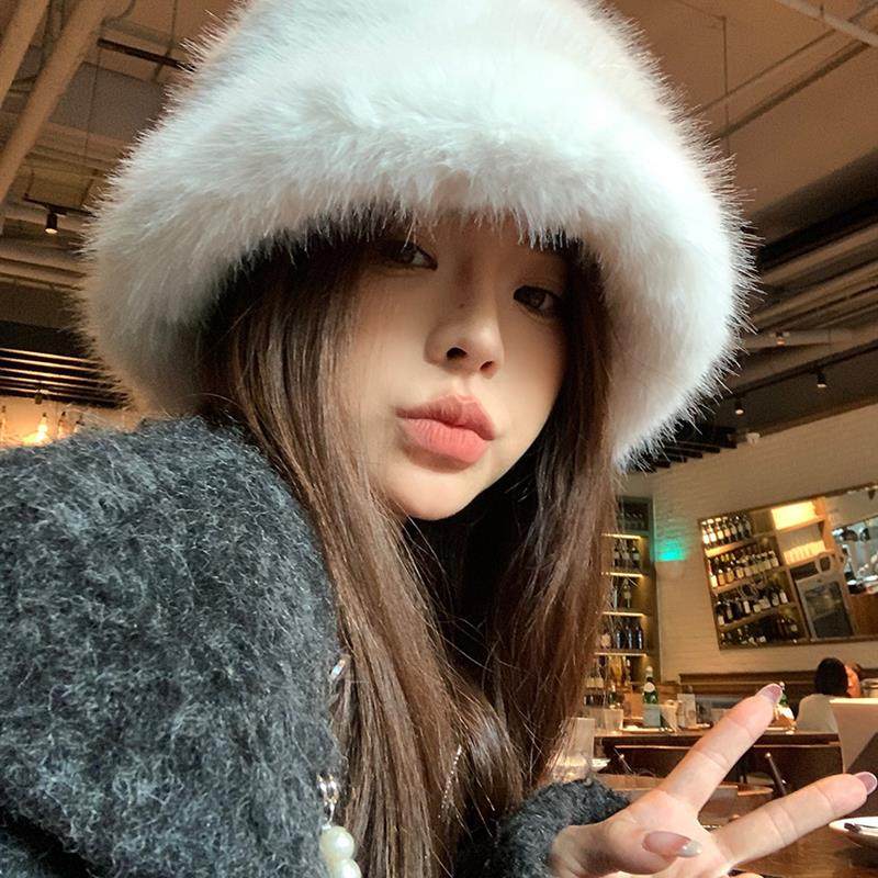 毛绒女秋冬防寒毛毛盆帽保暖帽子护耳帽大头围渔夫帽显脸小水桶帽,服饰配件/皮带/帽子/围巾,帽子,淘宝优惠券,粉丝福利购,淘宝优惠卷