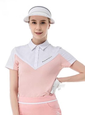 Number女子高尔夫球帽 防晒遮阳 无顶大檐帽 NMH-037 白色蓝色