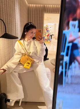 IUIU阿晶家「自洽小香套装」短款宽松外套设计感微喇裤两件套