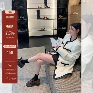 上衣女 50羊毛宽松休闲小香外套小清新减龄显瘦开衫 IUIU ONLINE