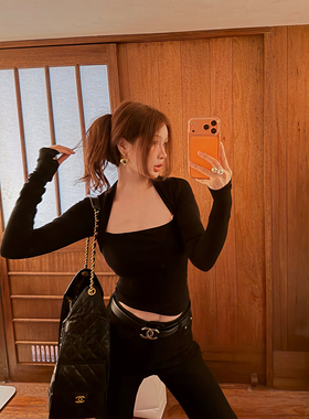 IUIU阿晶家 「本期主推！like jennie」小众设计感T恤女短款显瘦