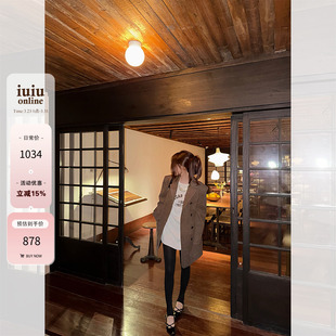 女秋冬中长款 IUIU阿晶家 「高定系列～进口面料」大廓形慵懒西装