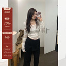 显瘦T恤 温柔花边小上衣钩花甜美减龄修身 IUIU阿晶家 偷偷藏不住