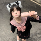 JK制服裙日系学院风长短袖 原创莓莓树茶正版 水手服新款 尘芒JK