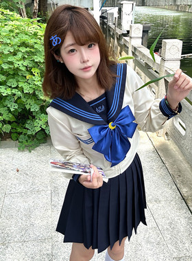 【尘芒JK】原创名吉高JK制服裙日系春夏学院风长短袖水手服新款女