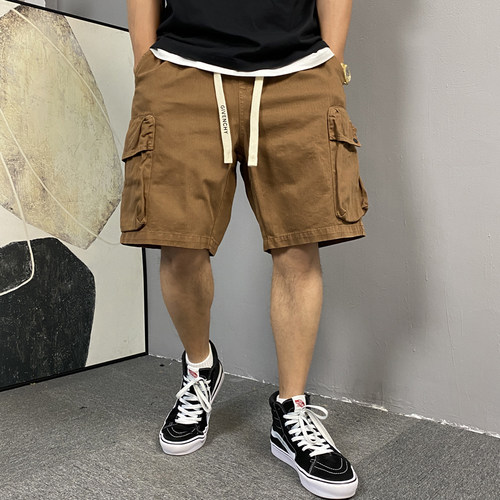 重磅大口袋工装短裤男宽松潮
