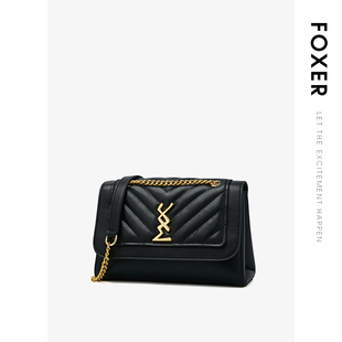 金狐狸包包2021新款 复古小方包百搭单肩包 潮条纹菱格斜挎包女正品