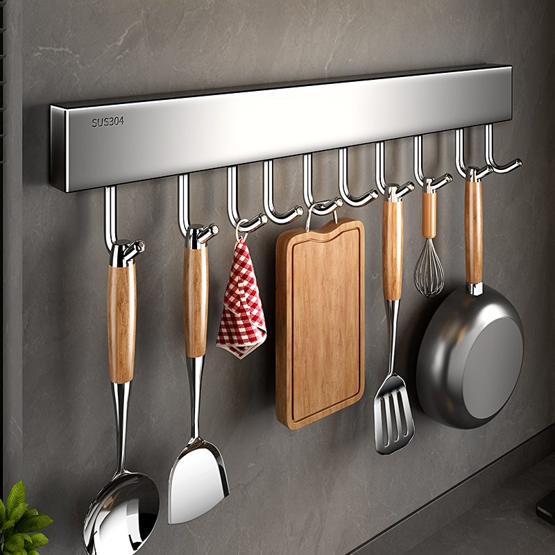 304不锈钢厨房置物架免打孔