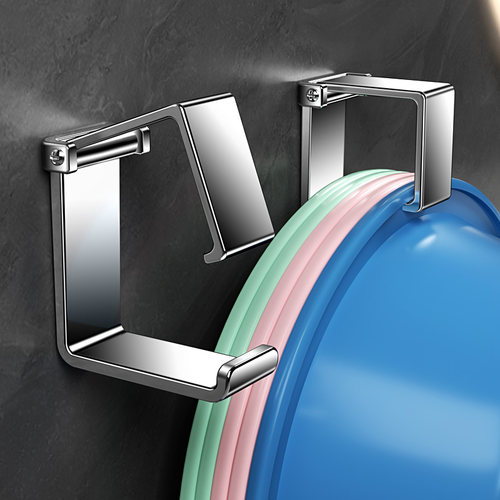 304不锈钢折叠款通用脸盆挂钩