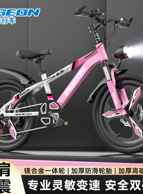 飞鸽儿童自行车6-12岁山地车男女孩学生中大童青少年变速脚踏单车