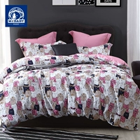 Детский комплект для детского сада, одеяло, мультяшное милое покрывало, хлопковый пододеяльник, 4 предмета