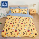Мультяшный хлопковый комплект, покрывало, пододеяльник, простыня, постельные принадлежности, 4 предмета, 3 предмета