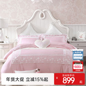 商场同款 梦洁宝贝儿童四件套60支长绒棉纯棉全棉床单被套三件