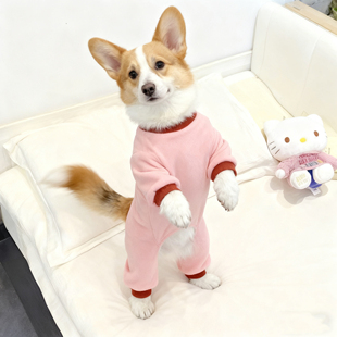 宠物秋冬保暖舒适可爱摇粒绒狗狗四脚衣中型犬柯基柴犬法斗巴哥