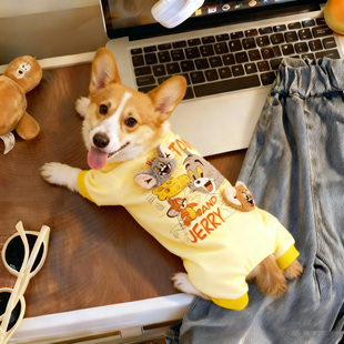 宠物秋季 衣服立体猫和老鼠玩偶四脚衣中型犬柯基法斗 新款