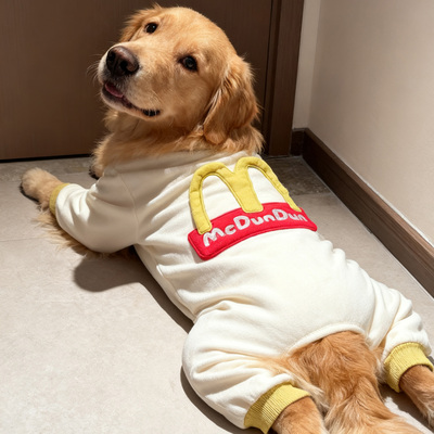 宠物秋冬可爱麦当当亲肤舒适四脚衣大型犬巨贵金毛萨摩耶拉布拉多