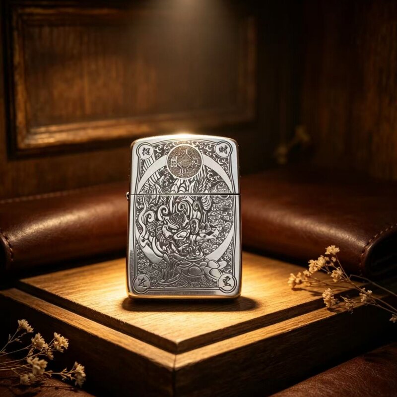 Zippo正品1941复刻进宝貔貅防风煤油打火机 送男友长辈生日礼物