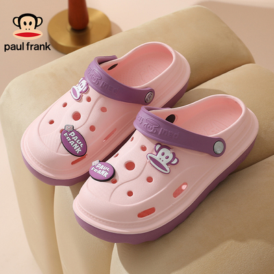 【专柜正品】大嘴猴洞洞鞋女2024新款夏季不臭脚包头外穿拖鞋厚底