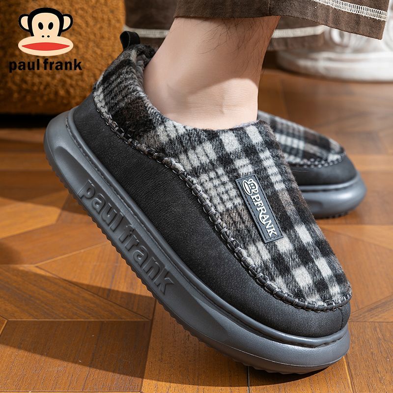 正品大嘴猴棉拖鞋男士包根冬季2025新款加绒加厚保暖情侣棉鞋家用