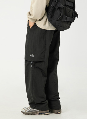 活页结构可调节透气休闲裤男春夏款山系户外防泼水工装伞兵长裤子