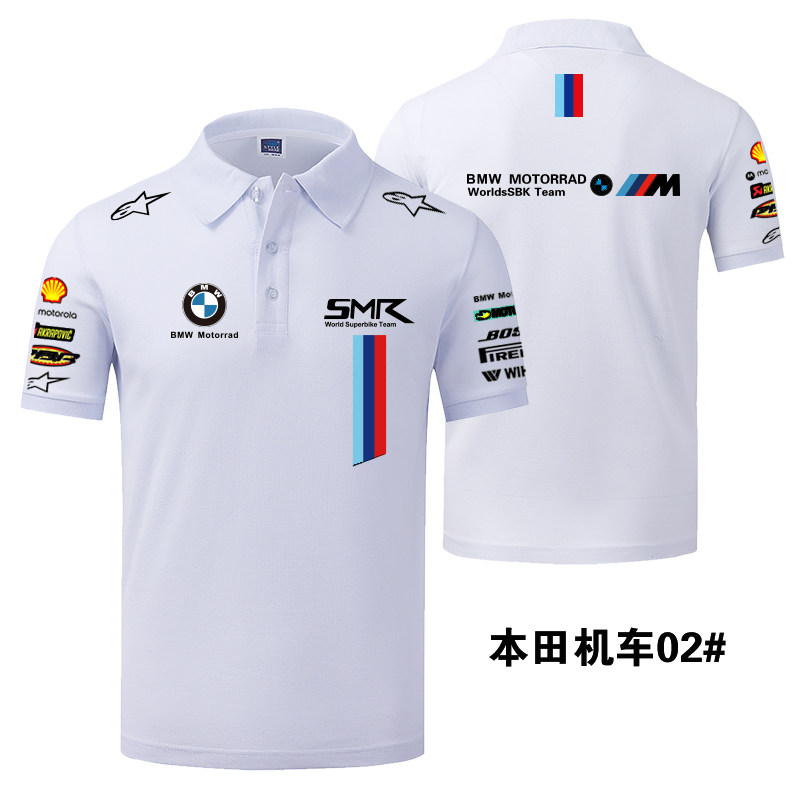 宝马机车改装工作服f1赛车服休闲POLO衫摩托车骑行服工装短袖T恤