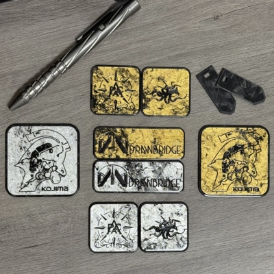 死亡搁浅碳纤维材质魔术贴士气章
