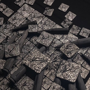 WEAVER织巢鸟 多尺寸等高线LOGO士气章 英寸银箔碳纤维方章魔术贴