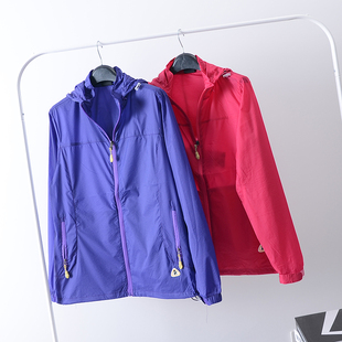 女士轻薄高透气 夏季 连帽拉链皮肤衣防晒外套 性价比高 韩国单