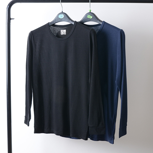 T恤弹力速干简约打底衫 外贸捡漏 纯色圆领长袖 薄款 秋衣T恤男 四季