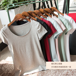 女装 新款 纯色百搭圆领修身 基本款 多色 日本单 T恤衫 2020春季