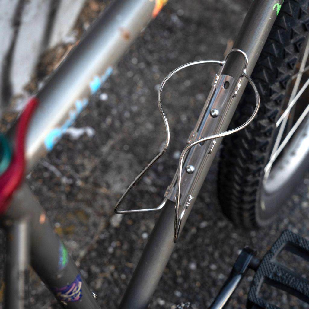 NITTO自行车不锈钢银色水壶架