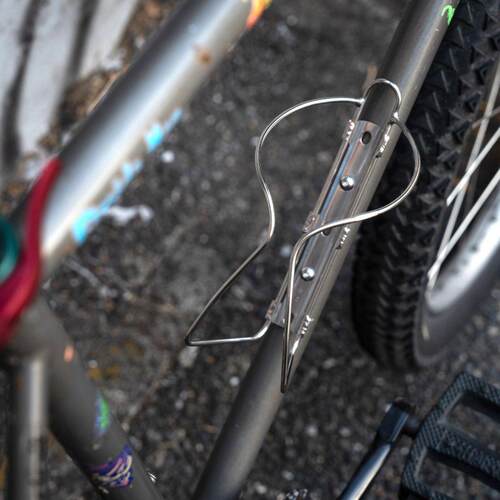 NITTO自行车不锈钢银色水壶架