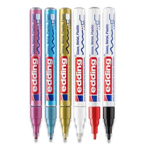 德国油漆笔edding751防酒精耐高温防水不掉色金属玻璃工业记号笔