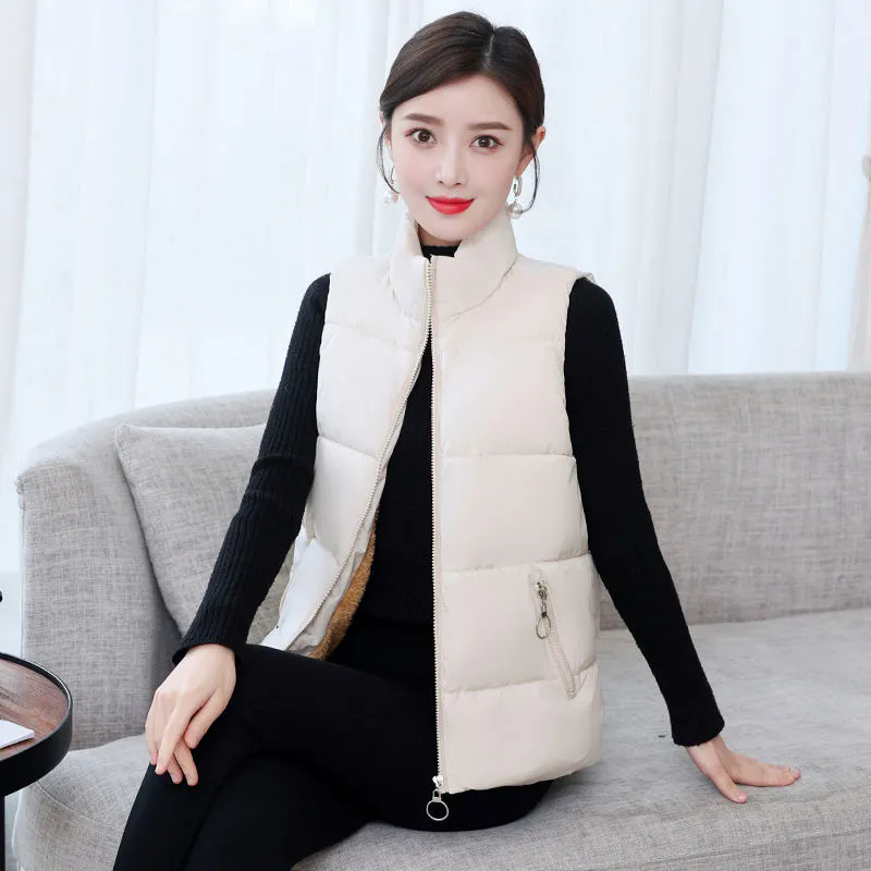 羽绒棉马甲女短款2025年秋冬新款坎肩外穿背心马夹宽松外套百搭装