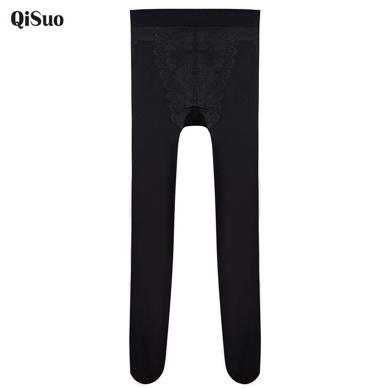 绮娑胖mm连裤袜春秋薄款丝袜女防勾丝大码连脚打底裤袜黑色肉色