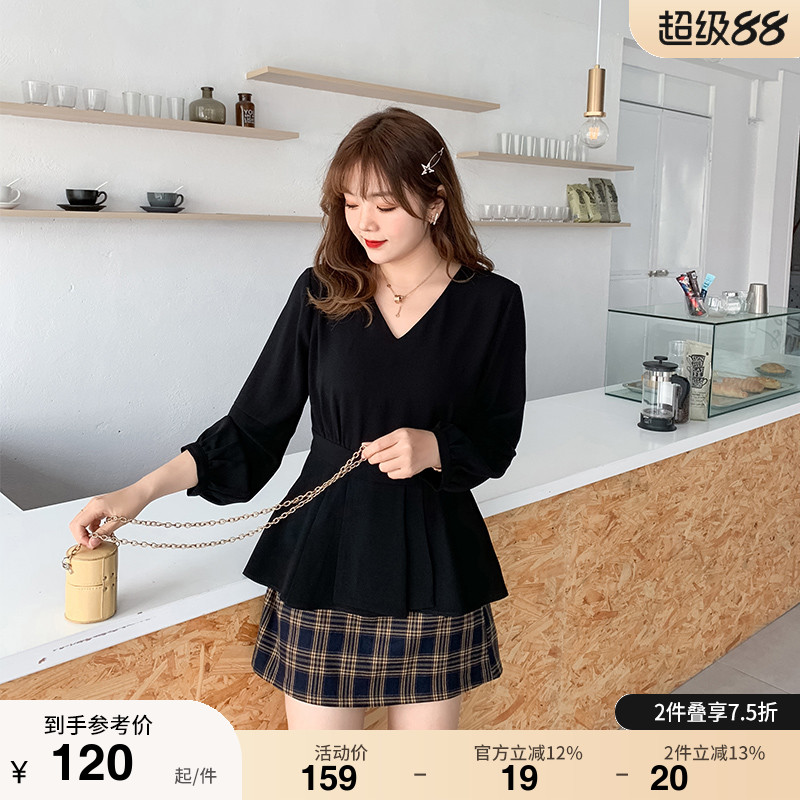 经典款升级/收腰遮肚子v领显脖长