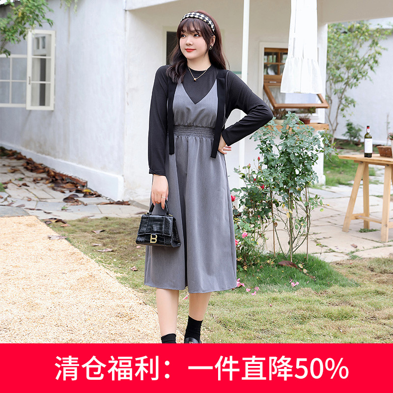 显瘦    气质   大码连衣裙