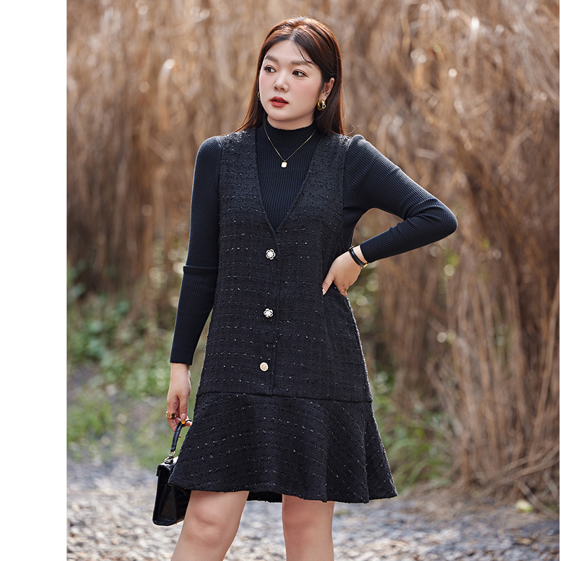 2023显瘦遮肉气质百搭绮娑连衣裙