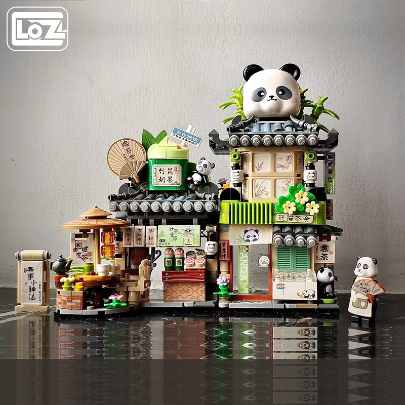 LOZ俐智国潮拼装熊猫积木折叠
