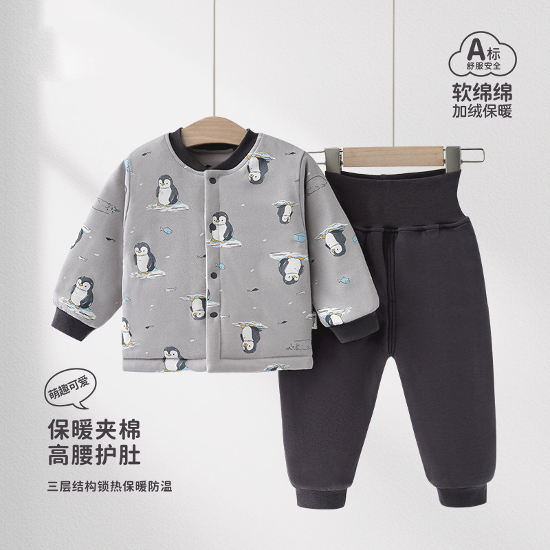 120克婴儿套装棉服加厚外套棉裤