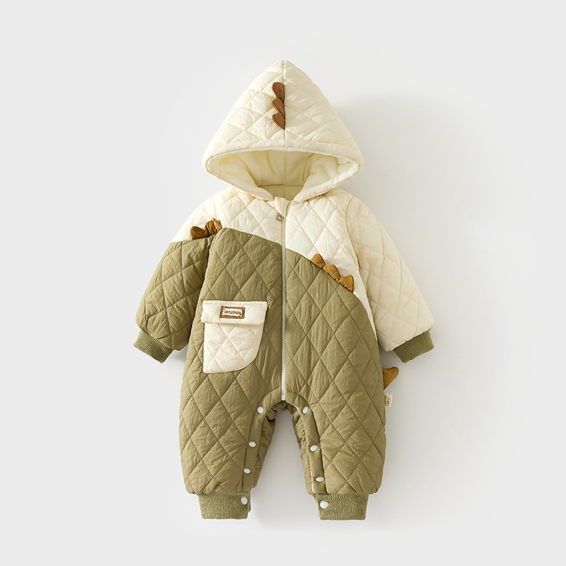 240克婴儿夹棉连体衣秋冬棉服