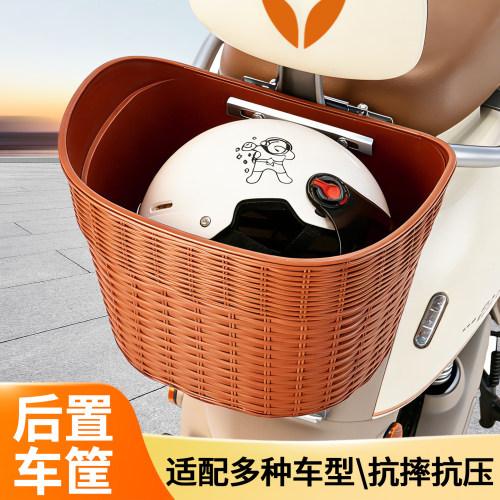 有了这个车筐放东西超级方便