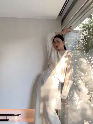 MARYME2021 autumn and winter new high-quality sheep wool knitted sweater split knitted skirt fashion suit