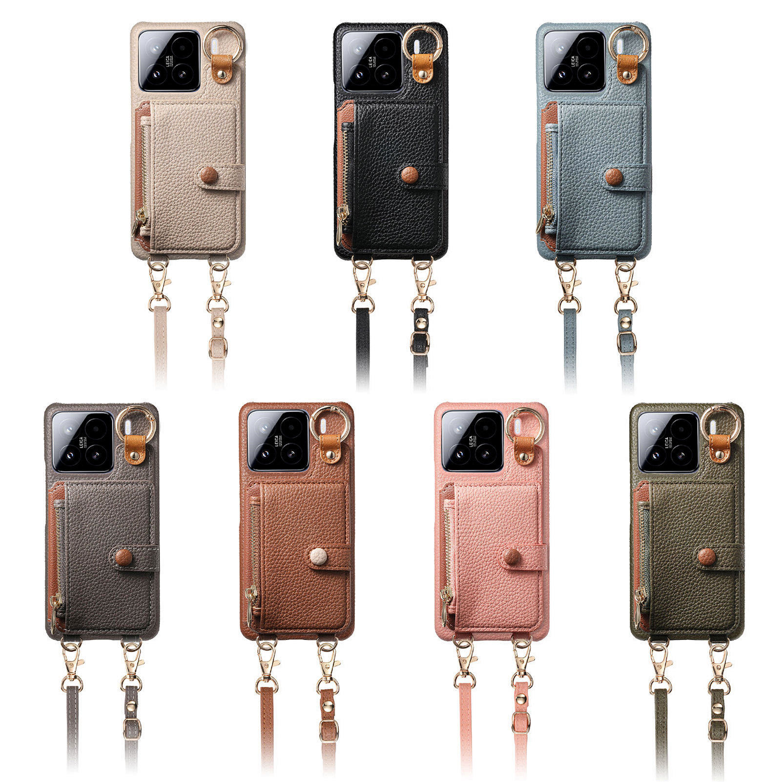 补妆镜子零钱包适用小米17手机壳可背肩斜挎小米15Tpro小挎包外壳小米17promax挂绳小米15pro插卡防摔保护套