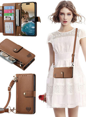 斜挎手机壳适用于vivo V27手机壳v27e V25防摔全包v25pro保护套V23e翻盖v23拉链钱包v21插卡v20se皮套可背