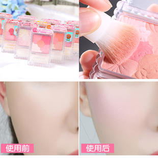 日本 canmake井田五色花瓣腮红盘女高光瘦脸修容保湿裸妆自然