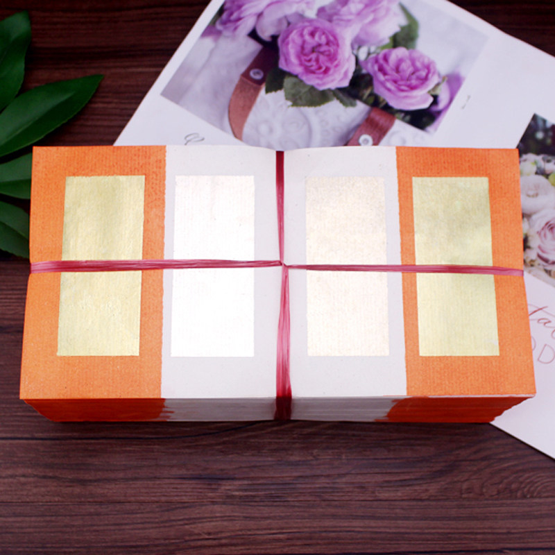 潮汕风俗用品纸扎 正锡箔印刷手工老金钱财公纸 敬先人银财公纸连